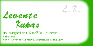 levente kupas business card